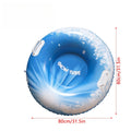 Tubo de nieve inflable de alta resistencia, trineo de PVC grueso de 80x80cm con asas dobles, tubo de trineo de invierno para colina de esquí, juegos de nieve