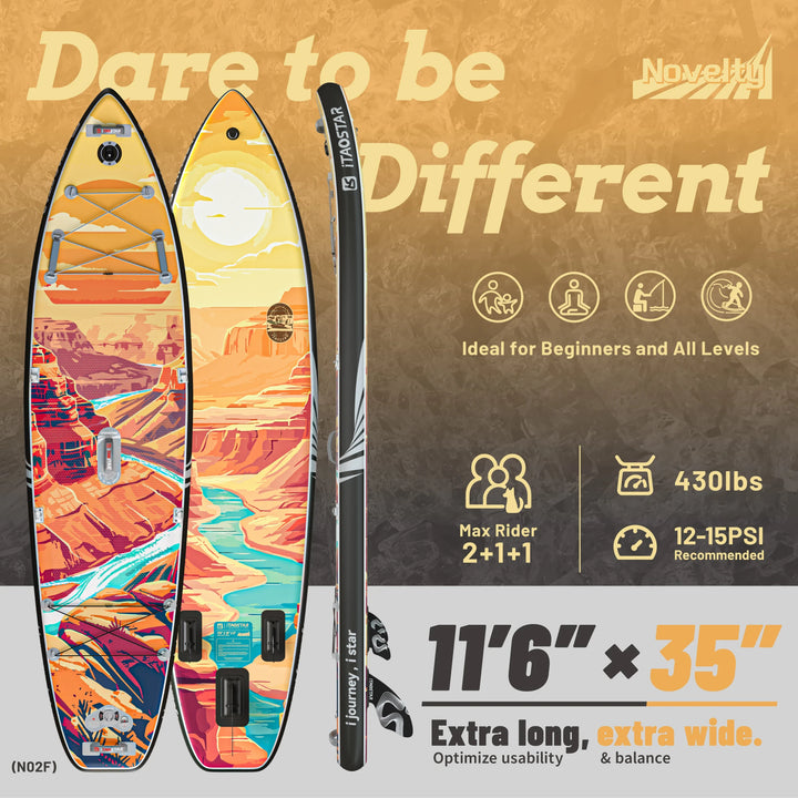iTAOSTAR N02E Tabla de Paddle Surf Inflable para Deportes Acuáticos, Tabla SUP para Surfear al Aire Libre - Tabla de Surf Ligera y Portátil