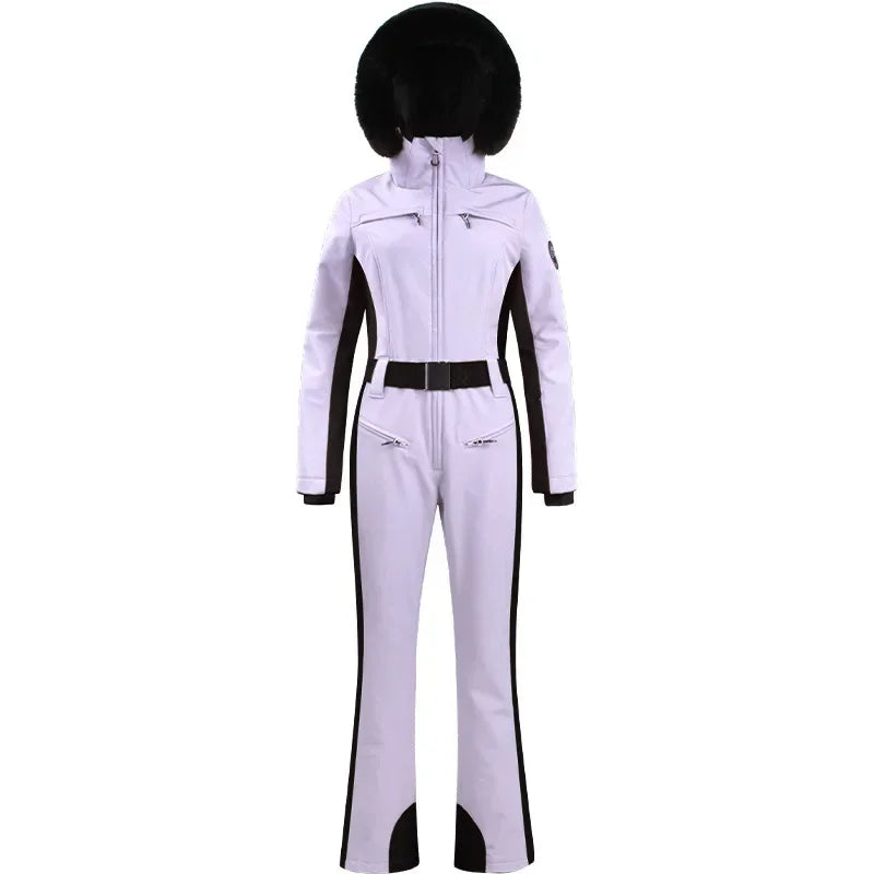 Traje de esquí de una pieza, monos térmicos gruesos, chaqueta de Snowboard, monos ajustados, conjunto de esquí a prueba de viento e impermeable, invierno, 2025