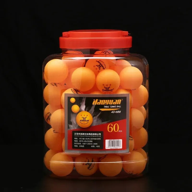 60 Pelotas de Tenis de Mesa Profesionales de 3 Estrellas, D40+mm, 2.8g, Nuevo Material de Plástico ABS, Pelota de Ping Pong para Entrenamiento de Adultos y Competición