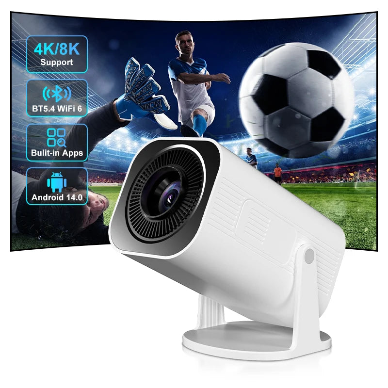 Mini Proyector Salange P330W Android 14 400 ANSI 4K 8K 1080P Wifi6 BT5.4 Cine en Casa Proyector Portátil Android/IOS Video Teatro