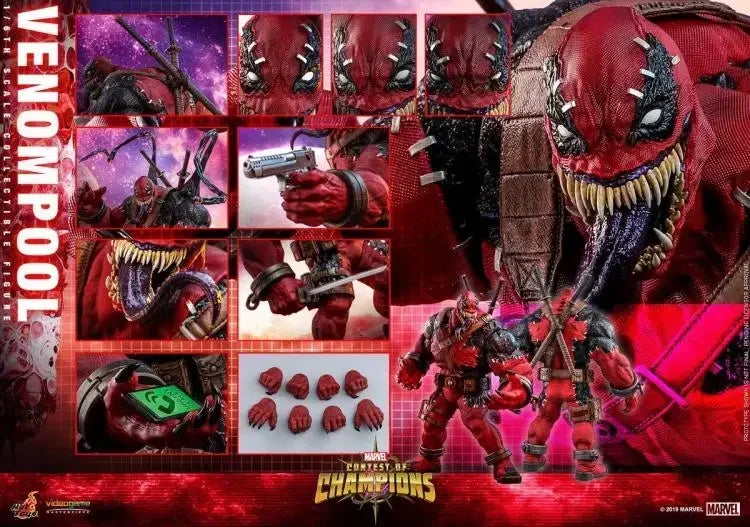 Venta al contado: Figura de acción original de Marvel Venompool, modelo de personaje de película a escala 1:6 de 36,5 cm, regalo coleccionable, en stock