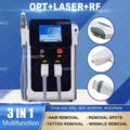 Máquina de Belleza Multifuncional 3 en 1 OPT IPL RF Nd Yag Láser, Funciones de Depilación sin Dolor, Eliminación de Tatuajes, Eliminación de Pecas y Manchas