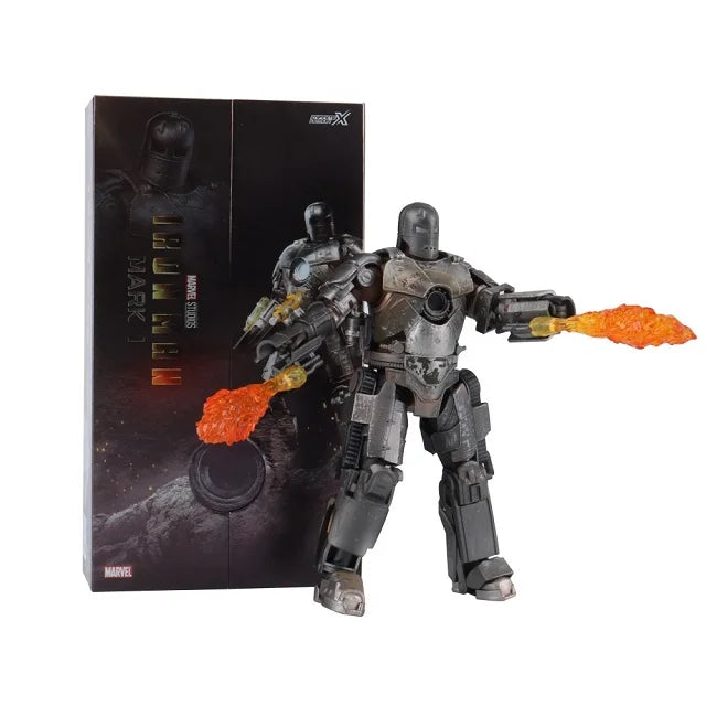 ZD Toys Iron Man figura de acción Mark 35 pargo rojo Iron Man MK 24 MK 22 MK 47 Tony Stark Ironman figura acción coleccionar juguete para regalo