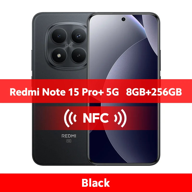 Global Version Xiaomi Redmi Note 15 Pro Plus 5G Smartphone Snapdragon 7s Gen 4 NFC 6500mAh 100W 6.83" CrystalRes AMOLED Display No Charger