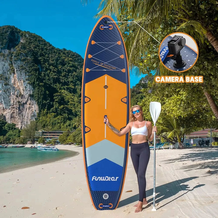 Tabla de Paddle Inflable Ultraligera Funwater SUPFW43B 350*90*15, para Entretenimiento, Yoga, Pesca, Surf para Adultos, Antideslizante