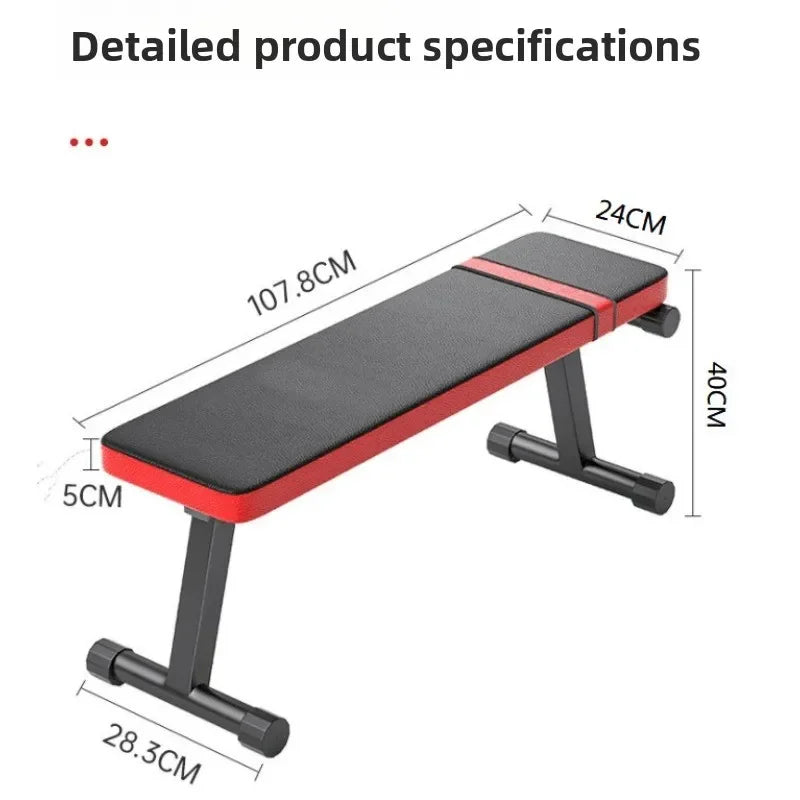 Banco plano plegable multifuncional para entrenamiento con mancuernas, equipo de entrenamiento físico ajustable, máquina de ejercicio para gimnasio en casa