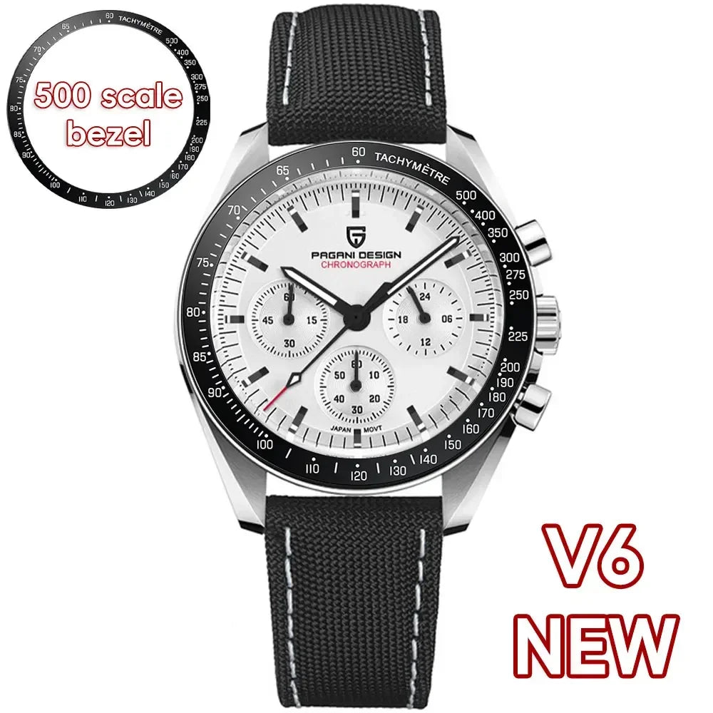 PAGANI DESIGN 2026 Nuevos Relojes de Hombre Reloj de Cuarzo de Lujo Superior para Hombres Cronógrafo de Velocidad con Fecha Automática Reloj de Pulsera con Espejo de Zafiro AR