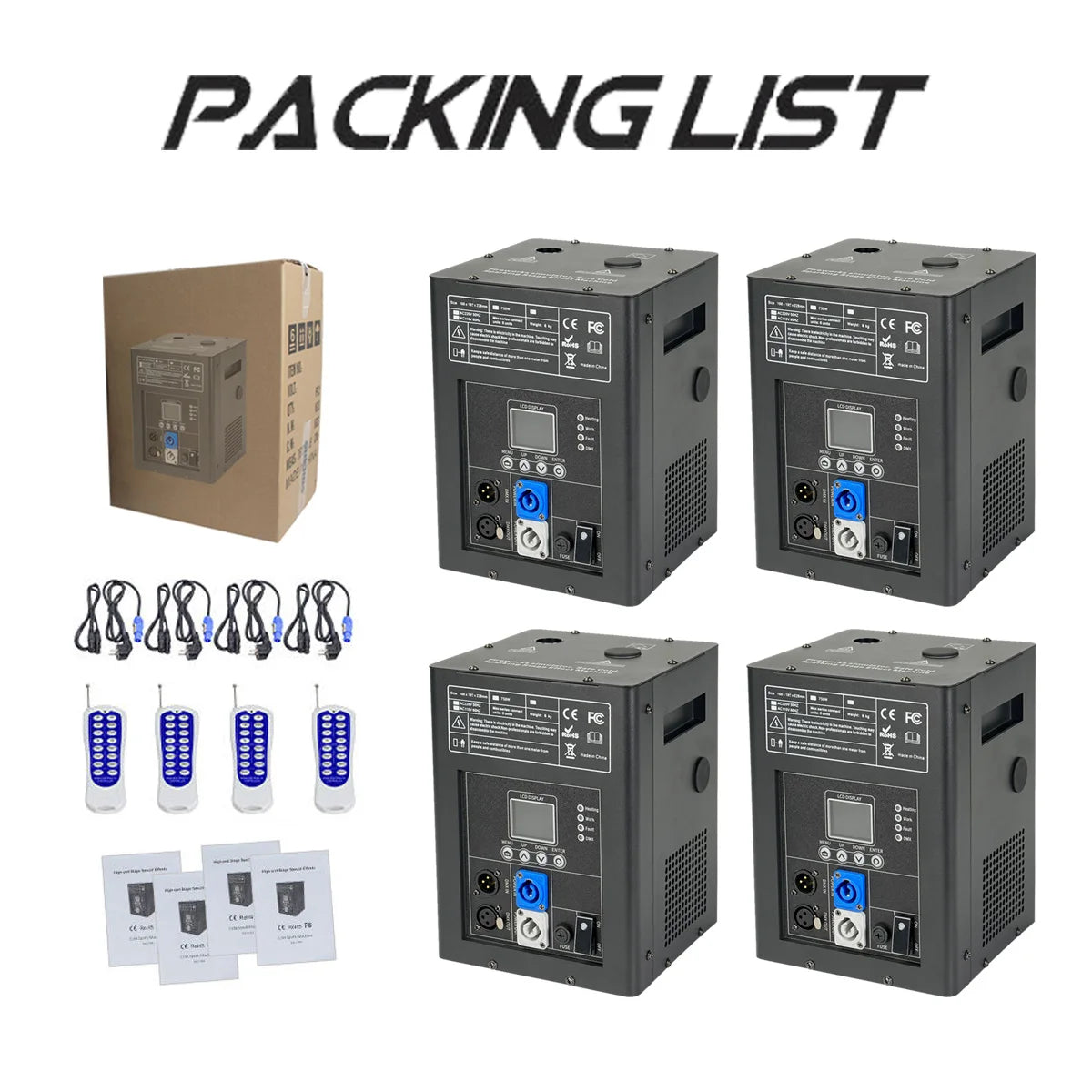 Máquina de Chispas Frías de 750W con Polvo DMX, Control Remoto Inalámbrico, Fuente de Fuegos Artificiales Fríos para Escenario, Bodas, Fiestas y Espectáculos, Máquina de Chispas Frías con Estuche de Transporte