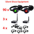 El mejor sistema de auriculares para discoteca silencioso, auriculares LED intermitentes con transmisor de 3 canales y 500M, inalámbrico RF para iPod, MP3, DJ y música