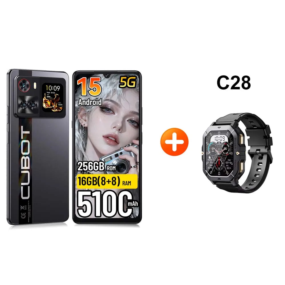 [Envíos desde Polonia] Cubot X100 Android 15 5100mAh 33W NFC Smartphone 5G 6.88" 16GB(8+8) RAM 256GB ROM Teléfono Móvil 64MP
