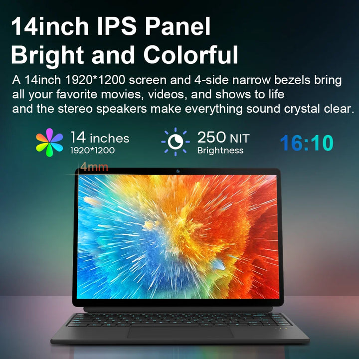 Tablet Mini Laptop Ninkear T40 de 14 pulgadas 2 en 1, Intel N100, 16GB+512GB, pantalla táctil IPS 1200P, Windows 11, portátil, envío gratis.