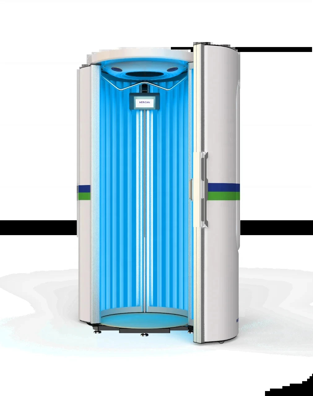 Solárium Vertical de Pie con Material ABS, Dispositivo de Terapia de Luz para Bronceado de Cuerpo Completo, Cuidado de la Piel y Belleza con Área Específica para el Rostro