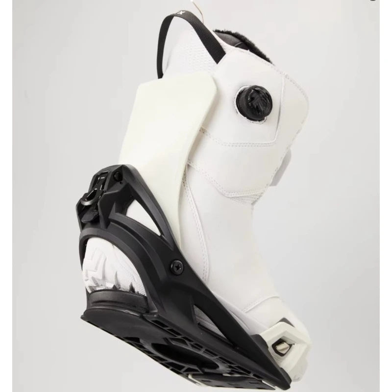 Botas de Snowboard con Sistema de Fácil Calzado, Color Blanco y Negro