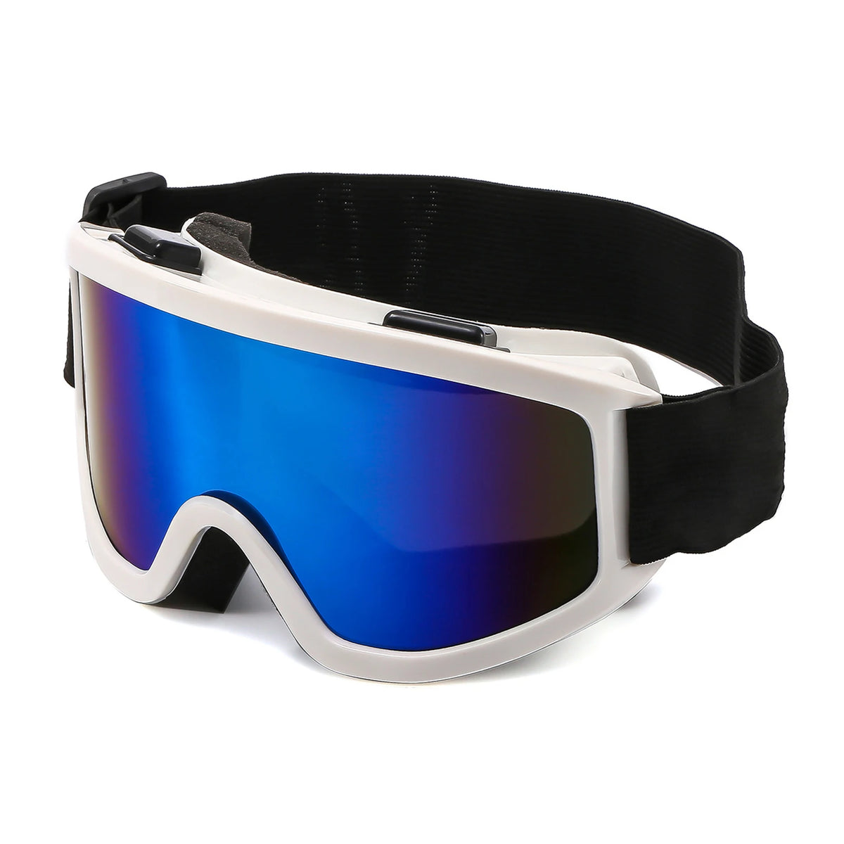 Gafas de esquí con montura grande y lentes de colores, anticolisión y antirreflejos, ideales para deportes al aire libre, nieve y snowboard.
