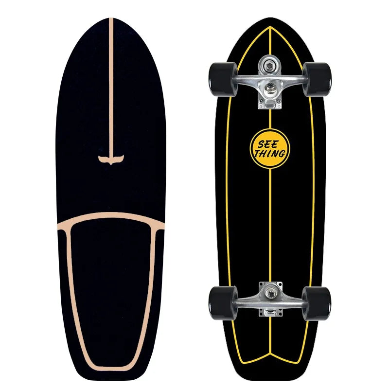 Monopatín de surf individual CX7 de arce para carving, cruiser, longboard, para pumping, deportivo y genial