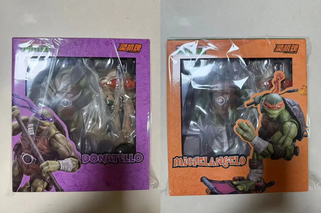 In Stock Original Ling Jihun 1/12 Scale TMNT Ninja Raphael + Leonardo Double Set Toy Collection Gift