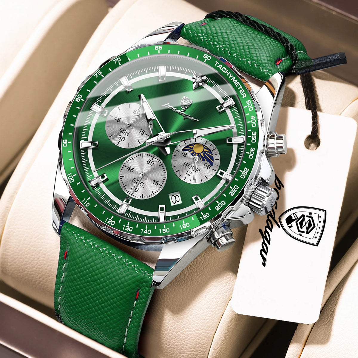 Reloj de pulsera deportivo para hombre POEDAGAR, resistente al agua, acero inoxidable, luminoso, cronógrafo, fecha, cuarzo, relojes para hombre