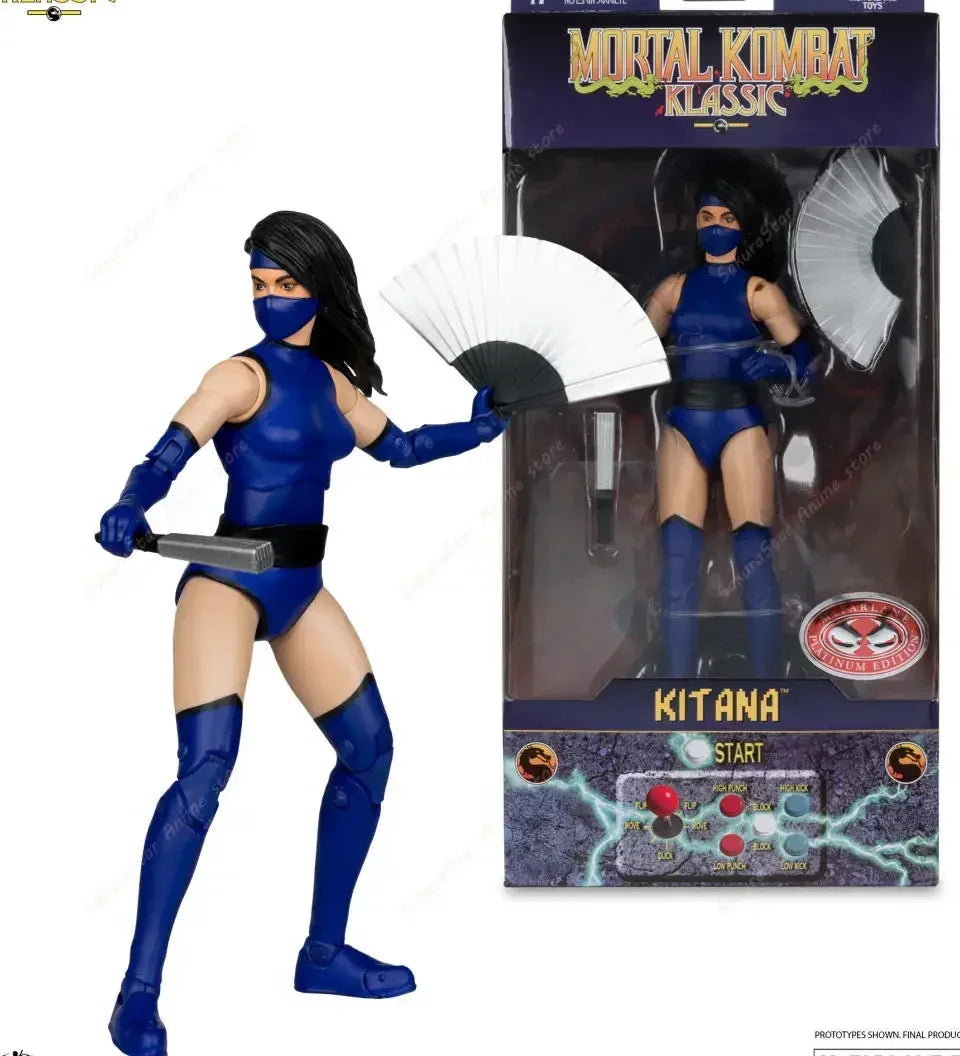 【En stock】Mortal Kombat Spawn Sub Zero Scorpion Kitana Liu Kang Figura de acción articulada de 7 pulgadas 17 cm Modelo de juguete coleccionable del juego