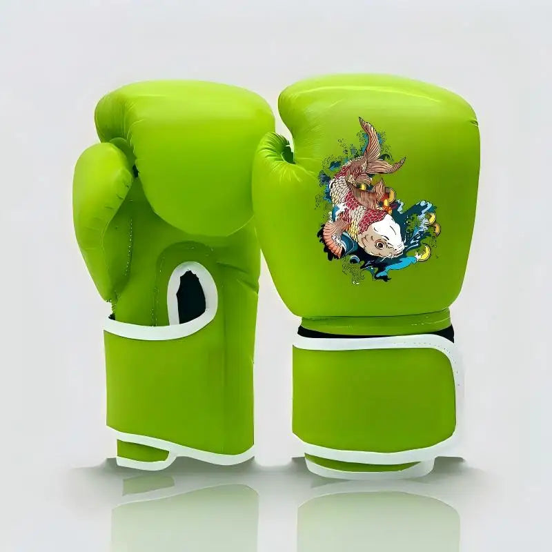 Guantes de Boxeo Muay Thai de Cuero de Fibra Ultrafina Personalizados, Correa de Muñeca con Velcro y Hebilla con Logotipo Personalizado de Fábrica, Adecuados para MMA Muay Th