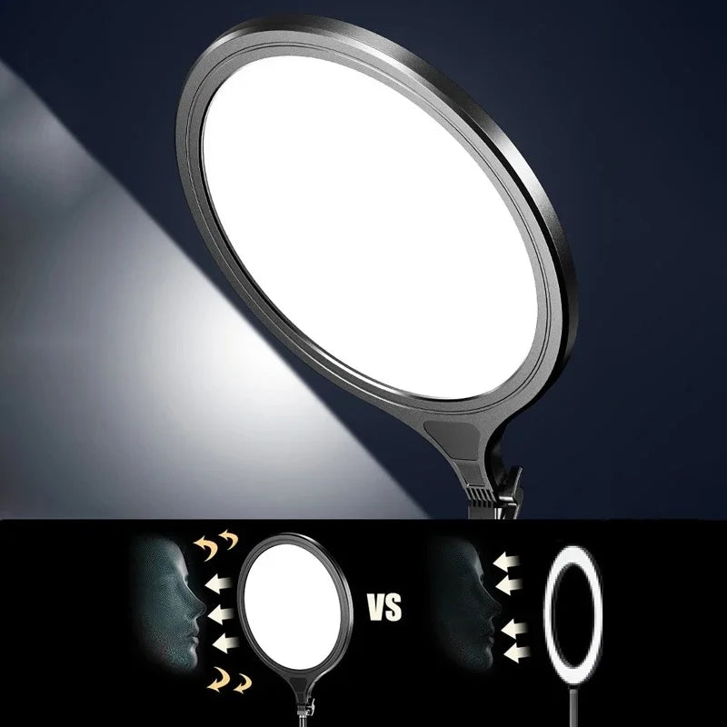 Panel de iluminación regulable para estudio fotográfico, lámpara de relleno de transmisión en vivo, sin soporte para trípode, 10 pulgadas
