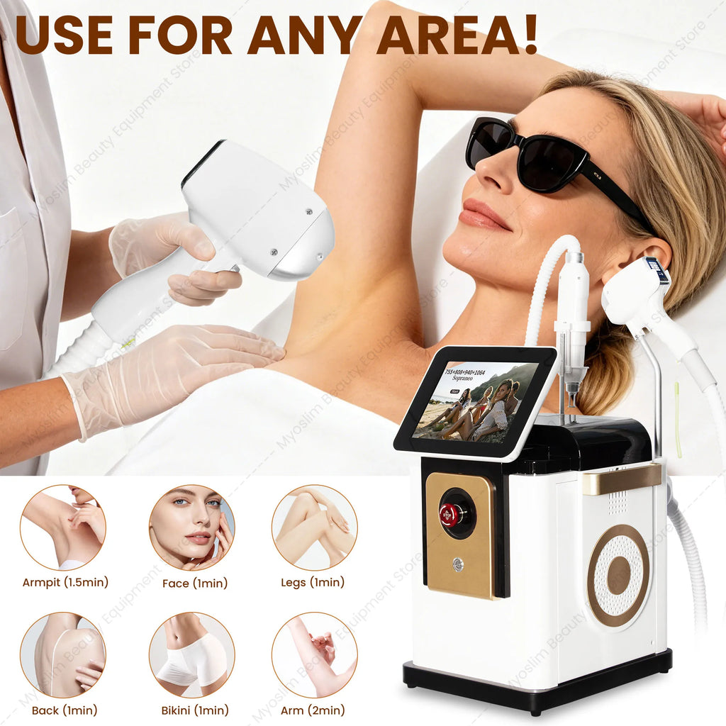 Dispositivo de Belleza 2 en 1 Swan 808 Blanco de Escritorio, Pantalla Táctil 4K con Refrigeración de Ultra Baja Temperatura, Terapia Indolora Segura y Cómoda para la Piel