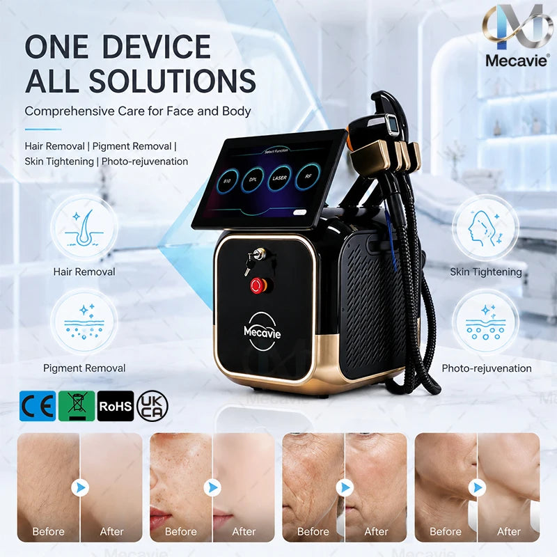 Nuevo Láser Diodo 4 en 1 Pico 808, Peeling de Carbono, RF, IPL, Nd Yag, Láser de Picosegundos, Máquina de Depilación y Eliminación de Tatuajes, 5000W