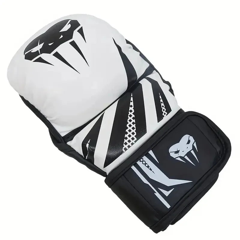 Guantes de boxeo profesionales MMA de medio dedo PU grueso Muay Thai MMA Sanda guantes de entrenamiento accesorios de entrenamiento de boxeo
