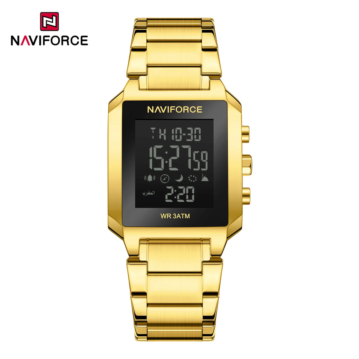 Reloj deportivo digital LED de moda NAVIFORCE 9270, reloj electrónico, resistente al agua 3Bar, reloj de pulsera para hombre Relogio Masculino