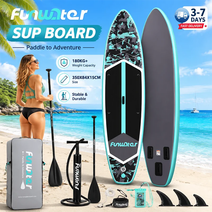 Tabla de Paddle Surf Inflable FunWater SUPFW32C, Tabla de Surf, Tabla de SUP, 11&
