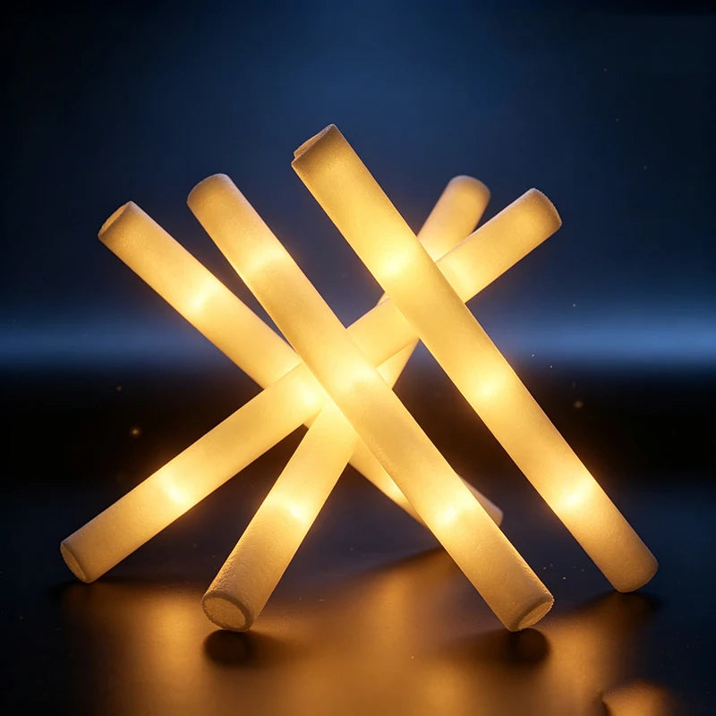 15/30/40 unidades de bastones luminosos de espuma LED, con 3 modos de iluminación, luces intermitentes de colores, ideales para bares, bodas, fiestas de cumpleaños y para que brillen en la oscuridad.