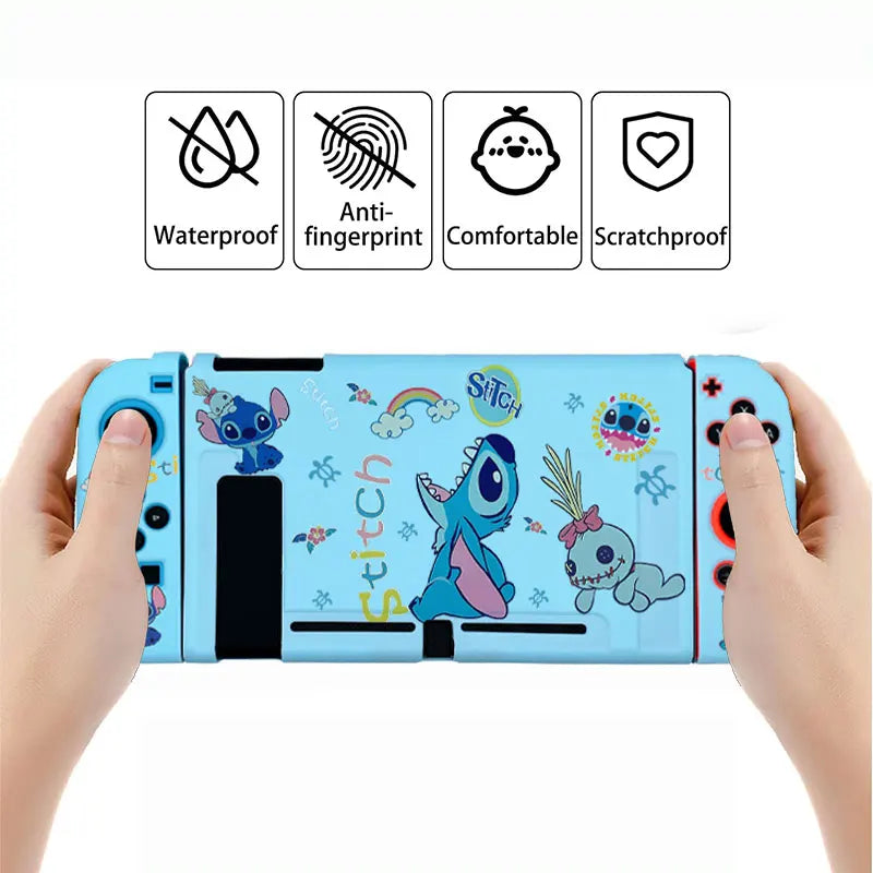 Funda de dibujos animados de Anime para Nintendo Switch Oled, consola de juegos Joy Con, carcasa protectora de silicona TPU suave, accesorios