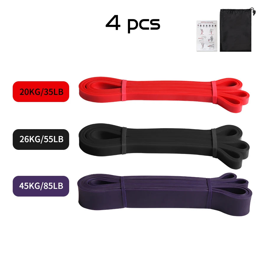 Banda de resistencia de látex para Pilates y entrenamiento, banda elástica de ejercicio para fuerza deportiva, banda de asistencia para dominadas, equipo de Fitness resistente