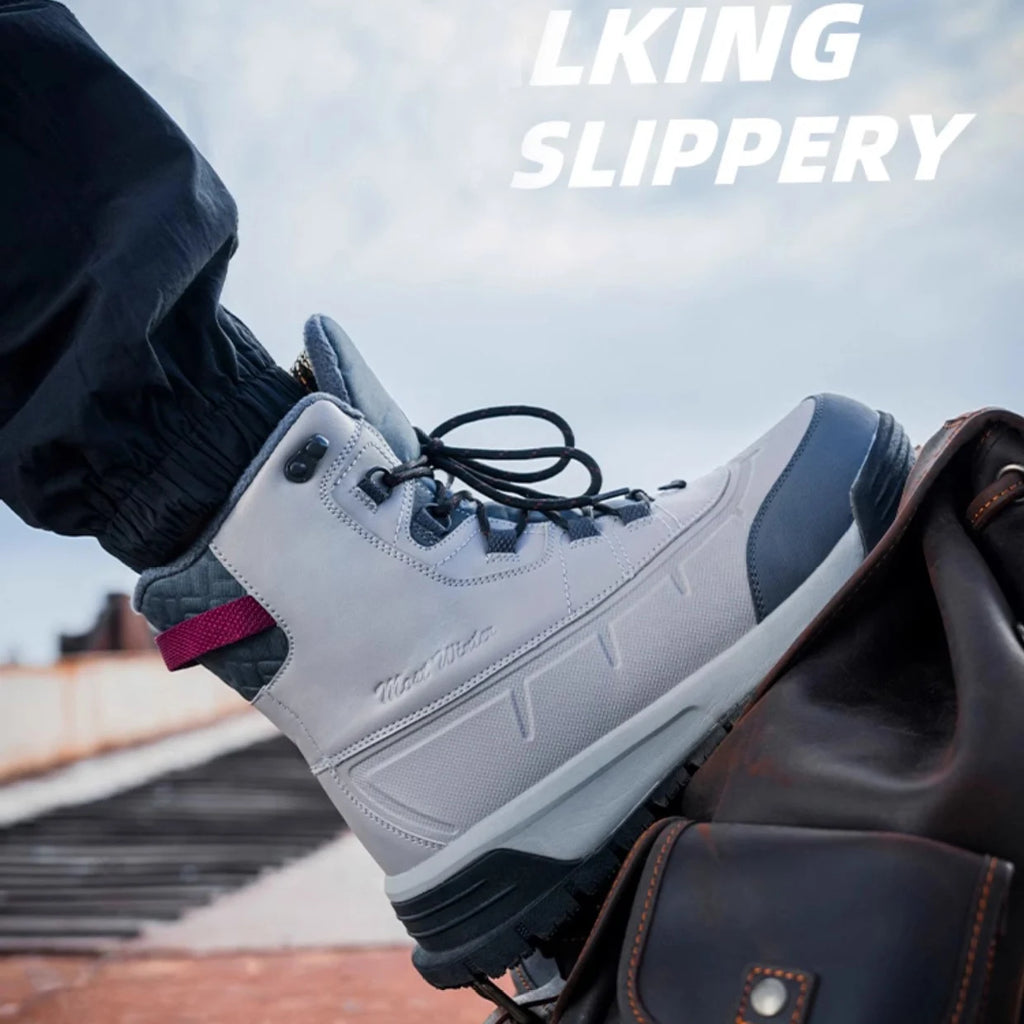 Botas de Nieve para Hombre - Botas para -40 Grados con Aislamiento de Forro Polar, Zapatos de Hombre a la Moda, Antifrío y Antideslizantes