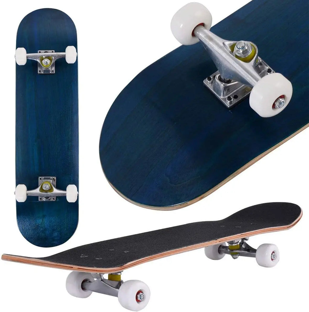 Patineta de Madera 7-Laper, 4 Ruedas de PU, 80x20cm, Soporta 50KG, para Jóvenes o Principiantes