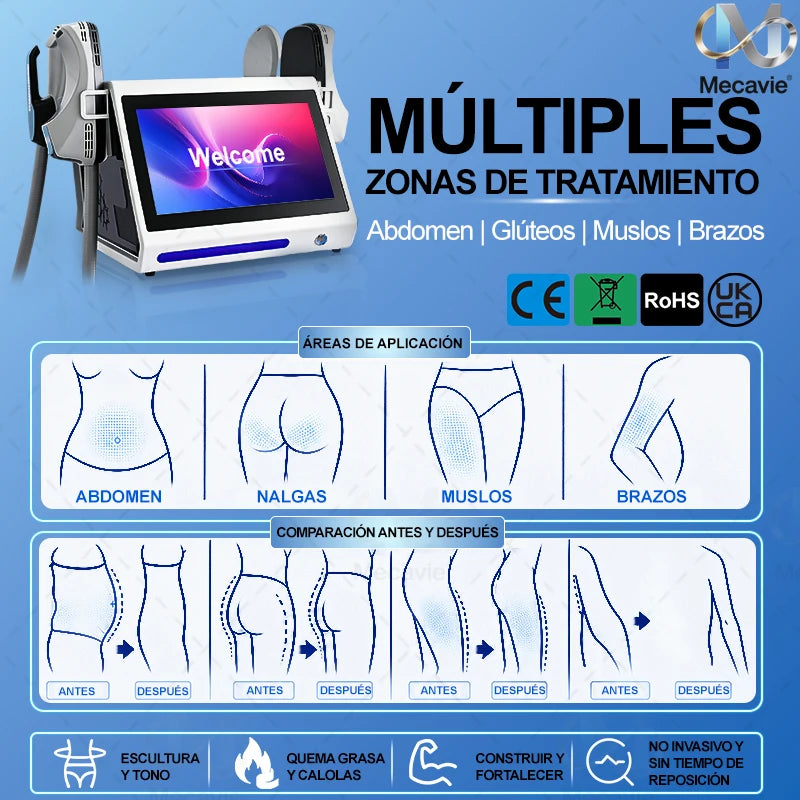 Nueva Máquina de Escultura Corporal Neo EMSNova HIEMT, Equipo de Estimulación Muscular de 7000W para Contorno Corporal, Tonificación de la Piel y Cuidado de Salón