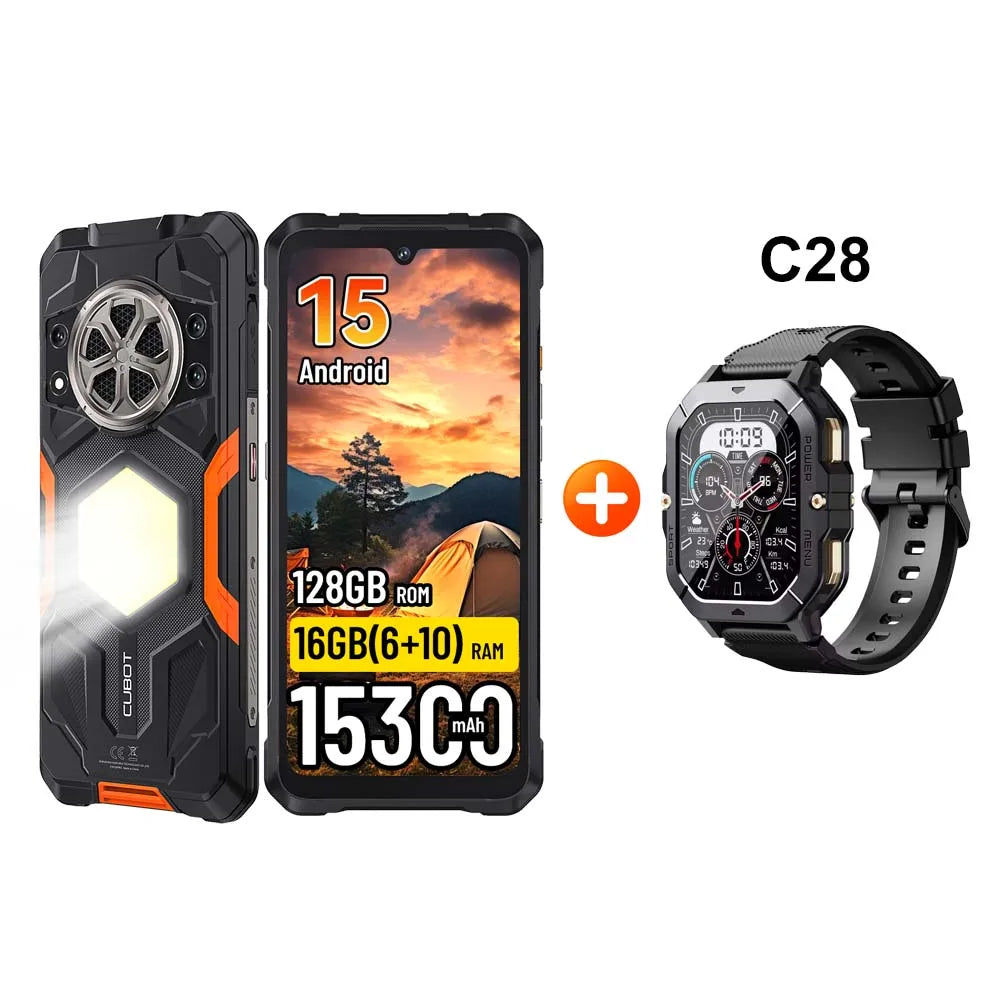 [Envío desde Polonia] CUBOT KingKong Power 5 Smartphone resistente Android 15 15300mAh 6.88" 16GB RAM (6+10) 128GB ROM Luz para acampar