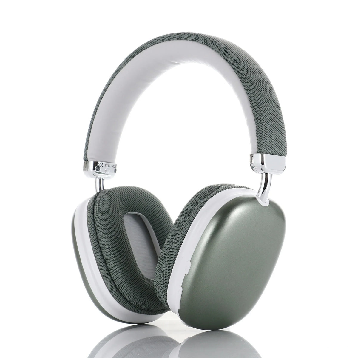 Auriculares inalámbricos estéreo HiFi supraurales con diadema de tela, varilla metálica ajustable, cancelación de ruido y para música al aire libre