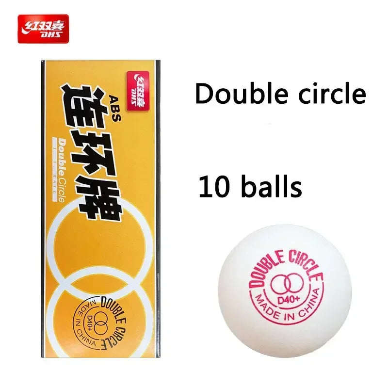 DHS-Bola de tenis de mesa, 3 estrellas, D40 +, 3 estrellas, nuevo material, plástico sintético cosido ABS, pelotas de ping pong WTT originales