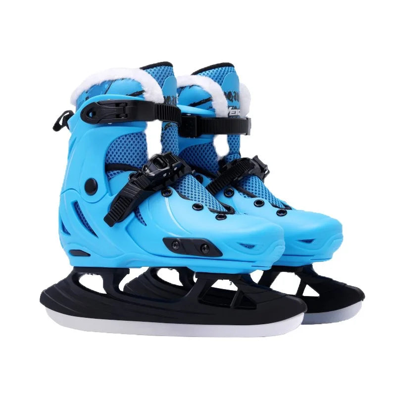 Patines de Hielo para Mujer, Hombre y Niños 2027, Patines de Hielo para Principiantes y Avanzados, Hielo Real, Venta al Por Mayor, Parte Superior de PP para Adultos, Suela de Plástico