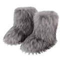Y2K Botas mullidas a media pantorrilla Botas de nieve de moda para mujer de invierno Zapatos cálidos de algodón