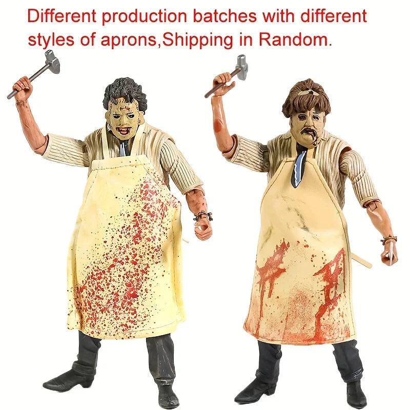 Figura de Acción de Leatherface, Modelo Coleccionable, Juguete de Película de Terror de Halloween