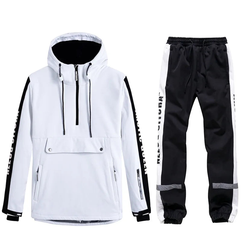 Traje de esquí para mujer, mono de esquí para deportes al aire libre, chaqueta de Snowboard para hombre, traje de salto cálido, ropa de invierno impermeable, monos, abrigo con capucha
