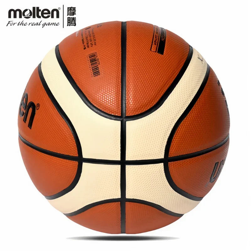 Balón de Baloncesto Molten GG5X GG6X GG7X de Cuero PU para Adultos, Adolescentes y Niños, para Partidos y Entrenamientos en Interiores y Exteriores, Aprobado por la FIBA