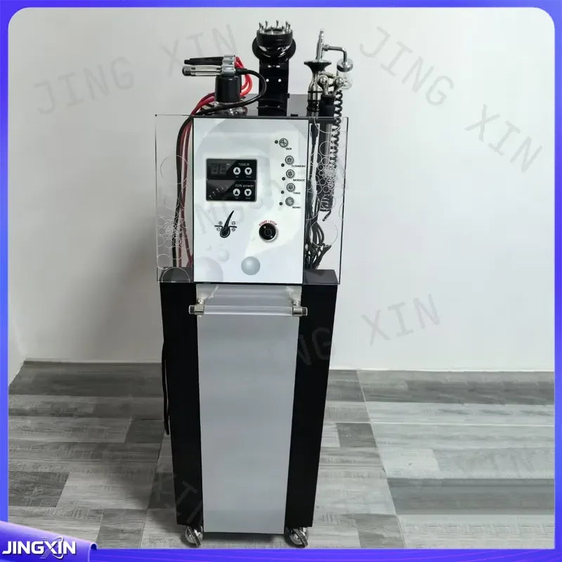 Máquina de Spa Capilar 8 en 1, Dispositivo de Masaje de Cuero Cabelludo con Burbujas para Salón de Belleza Coreano, Equipo de Tratamiento para el Crecimiento del Cabello y Cuidado de Belleza