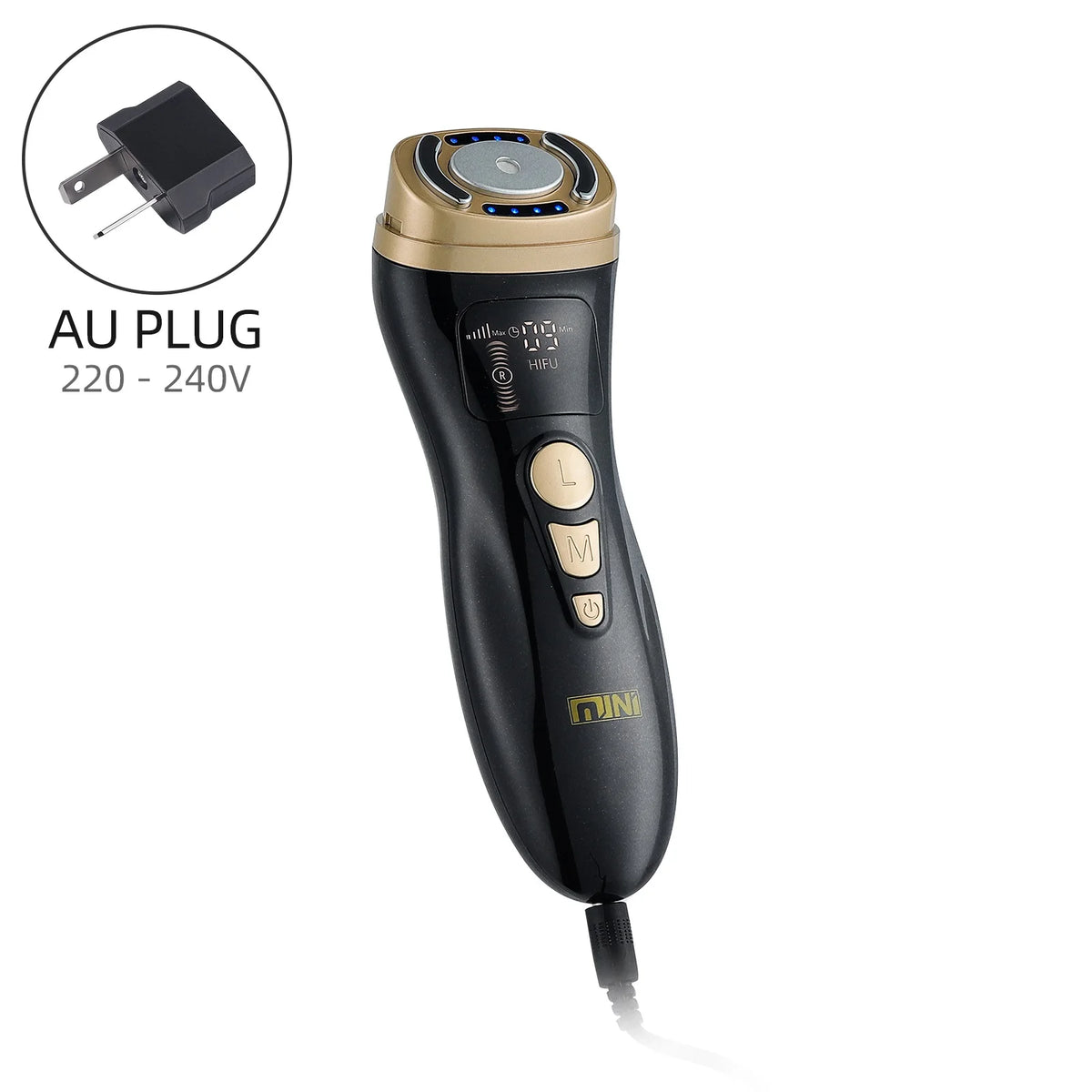 Mini máquina HIFU ultrasónica RF EMS HIFU, dispositivo de estiramiento de la piel para estiramiento Facial, barbilla, cuello, ojos, masajeador antiarrugas para uso doméstico