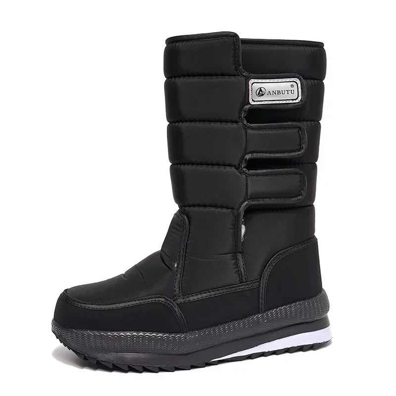 Botas de nieve para hombre y mujer, zapatos de algodón cálidos y cómodos de felpa para parejas, para pesca al aire libre, antideslizantes, informales, impermeables, 2024