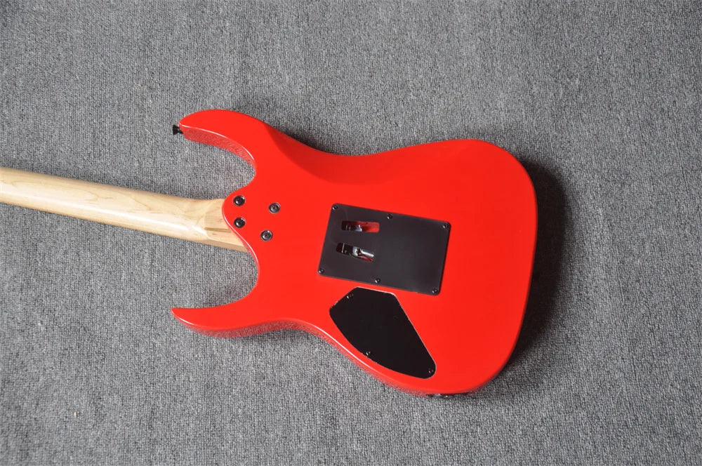 Guitarra Eléctrica de 6 Cuerdas con Cuerpo Rojo, Mástil de Arce y Herrajes Negros, Servicio de Personalización