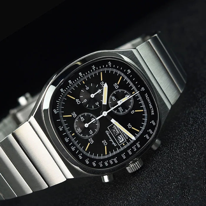 Reloj cronógrafo cuadrado para hombre PAGANI DESIGN con movimiento japonés Miyota OS000, cristal de zafiro, resistente al agua y correa de acero inoxidable, reloj deportivo de pulsera