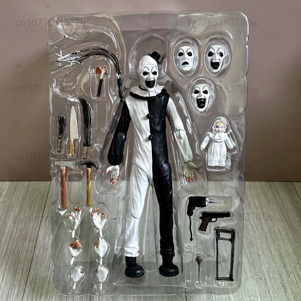 Figura de acción The Clown BLOOD SOAKED de Damien Leone, Terrifier, modelo de juguete articulado, muñeco de regalo